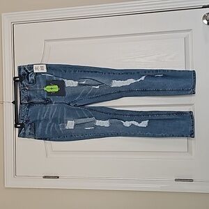 Indigo Rein Recycled Denim High Rise Ankle Jeans